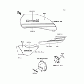 Схема вузла: Наклейки (Синій C6F) для Kawasaki ZR750 Zephyr