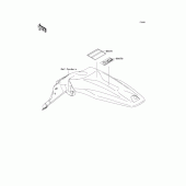 Схема вузла: Інформаційні наклейки для Kawasaki KLX450 KLX450R