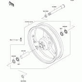 Схема вузла: Ступиця переднього колеса для Kawasaki ZR1000 Z1000 ABS