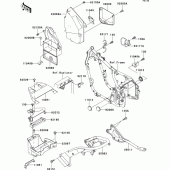 Схема вузла: Батарейний відсік для Kawasaki VN800 Vulcan 800 Drifter