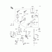 Схема узла: Ignition switch/locks/reflectors для Kawasaki EX500 Ninja 500R