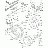 Схема вузла: Engine cover(s)(1/2) для Kawasaki KX250/ KX252 KX250