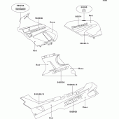 Схема вузла: Decal(red/rose) для Kawasaki ZX600 ZZ-R600