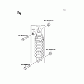 Схема вузла: Амортизатор задній для Kawasaki ZR250 Balius
