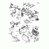 Схема узла: Электрооборудование для Kawasaki ZX900 GPZ900R