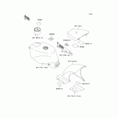 Схема вузла: Інформаційні наклейки для Kawasaki ZX750 Ninja ZX-7R