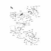Схема вузла: Saddlebags(side bag bracket) для Kawasaki VN1700 VN1700 Classic Tourer