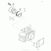 Схема узла: Цилиндр & Поршень для Kawasaki KLX110 KLX110