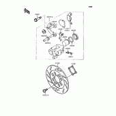 Схема вузла: Front caliper для Kawasaki KMX50 KSR-I