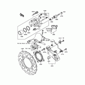 Схема вузла: Заднє гальмо для Kawasaki ZR900 Z900 ABS