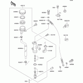 Схема узла: Задний тормозной цилиндр для Kawasaki ZX400 ZXR400