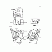 Схема вузла: Болти картера двигуна для Kawasaki VN250 Eliminator 250V