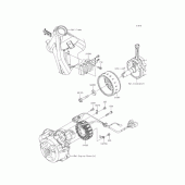 Схема вузла: Генератор та РР для Kawasaki KLX125 KLX125