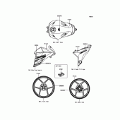 Схема вузла: Decals(Green) для Kawasaki ZR800 Z800