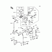 Схема вузла: Передній гальмівний циліндр (ZR750-H2) для Kawasaki ZR750 ZR-7S