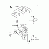Схема узла: Катушка зажигания для Kawasaki ZR400 Zephyr X