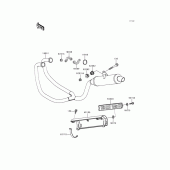 Схема узла: Выхлопная система (s) для Kawasaki KLE500