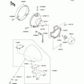 Схема вузла: Headlight(s) для Kawasaki VN800 Vulcan 800 Drifter