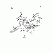 Схема вузла: Кріплення двигуна для Kawasaki ZR750 ZR-7S