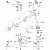 Схема узла: Масляный насос (1/2) для Kawasaki ZR1100 ZRX1100-II