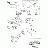 Схема вузла: Сидіння (1/2)(zg1000-a7) для Kawasaki ZG1000 1000GTR