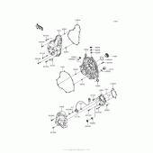Схема вузла: Engine Cover(S) для Kawasaki ER650 Z650