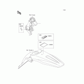 Схема вузла: Інформаційні наклейки для Kawasaki KX250/KX252 KX250F