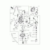 Схема вузла: Карбюратор(1/3) для Kawasaki KX250/ KX252 KX250