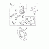 Схема узла: Задний тормоз для Kawasaki ZX600 GPX600R