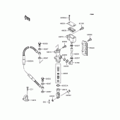 Схема вузла: Задній гальмівний циліндр Kawasaki KLX250 KLX250
