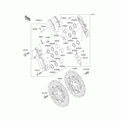 Схема вузла: Front brake(b1) для Kawasaki VN1600 VN1600 Mean Streak