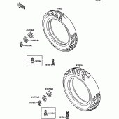 Схема узла: Шина для Kawasaki EX500 GPZ500S