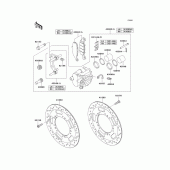 Схема узла: Передний тормоз для Kawasaki VN1700 Vulcan 1700 Classic