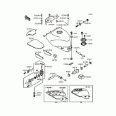 Схема вузла: Паливний бак (ZX400-M4/M6) для Kawasaki ZX400 ZXR400R