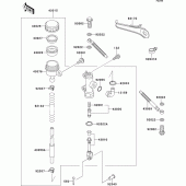 Схема узла: Задний тормозной цилиндр для Kawasaki ZX600 ZZ-R600