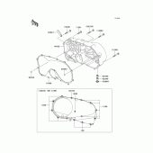 Схема вузла: Right engine cover(s) для Kawasaki VN800 Vulcan 800 Classic