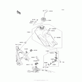 Схема узла: Топливный бак для Kawasaki KLX140 KLX140L
