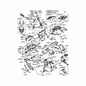 Схема вузла: Облицювальні елементи для Kawasaki KLE650 Versys 650 ABS
