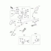Схема вузла: Кермо & Пульт керування для Kawasaki ER500 ER-5