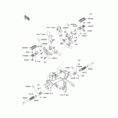 Схема вузла: Підніжки для Kawasaki VN900 Vulcan 900 Custom