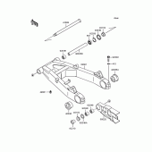 Схема вузла: Задній важіль (Маятник) для Kawasaki ZR1100 Zephyr 1100
