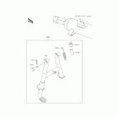 Схема вузла: Аксесуари (Центральна підніжка) для Kawasaki BJ250 Estrella