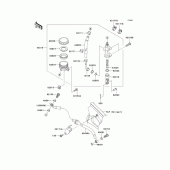 Схема узла: Задний тормозной цилиндр для Kawasaki KLE650 Versys 650
