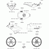 Схема вузла: Decals(msblack)(rcf) для Kawasaki ZX600 Ninja ZX-6R
