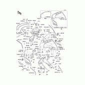 Схема вузла: Cowling(1/2) для Kawasaki ZG1200 Voyager XII