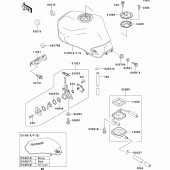 Схема вузла: Паливний бак для Kawasaki ZR750 ZR-7