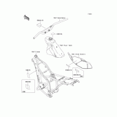 Схема вузла: Інформаційні наклейки для Kawasaki KLX300R