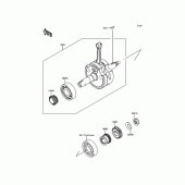Схема вузла: Колінчастий вал для Kawasaki KLX125 KLX125