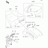 Схема узла: Сиденье для Kawasaki VN2000 VN2000 Classic