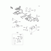 Схема узла: Электрооборудование для Kawasaki EX250 Ninja 250